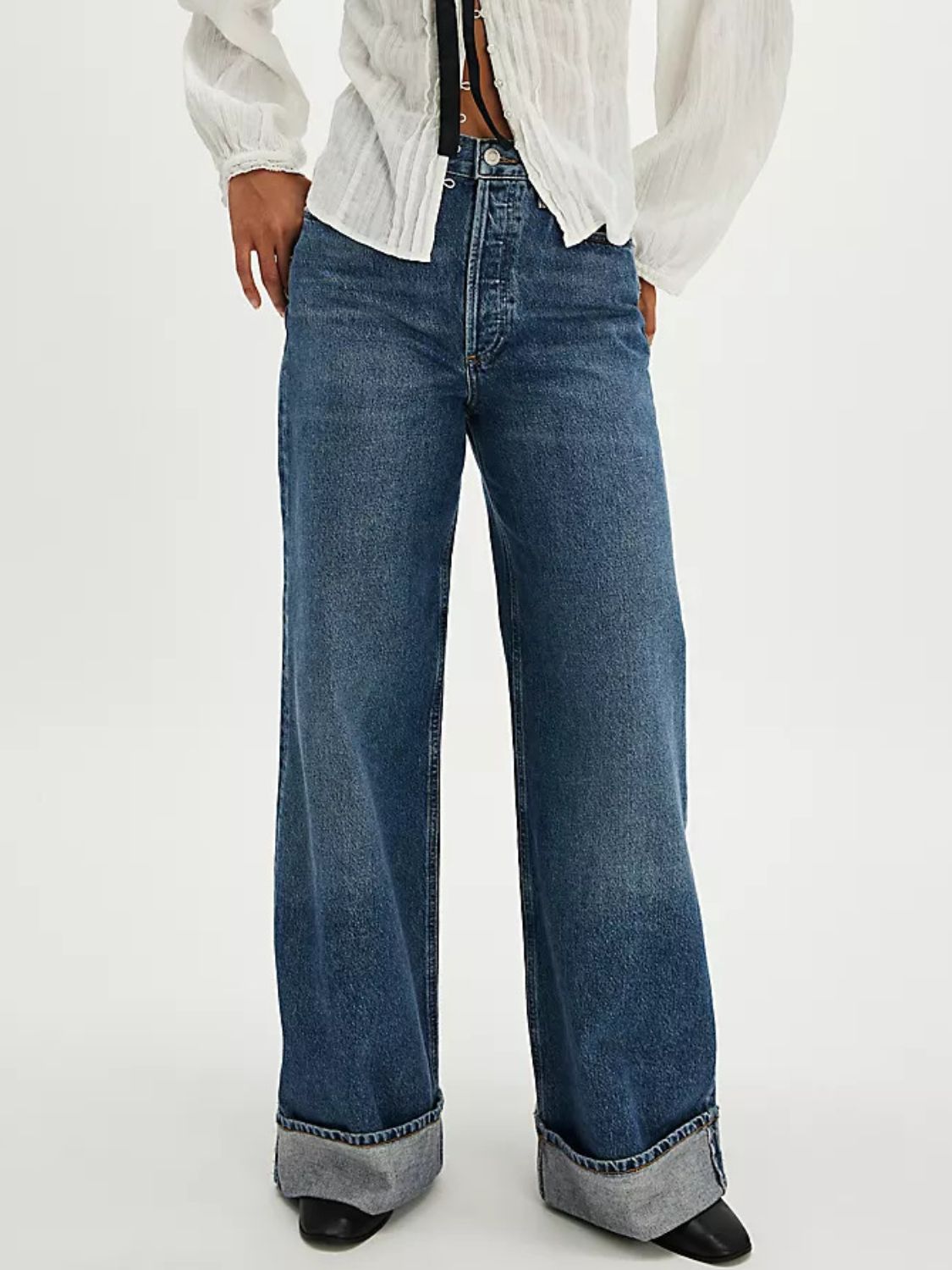 Cuffed Jeans with Pockets - felvior