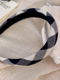 Polyester Plaid Wide Headband - felvior