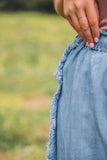 Raw Hem Wide Leg Jeans - felvior