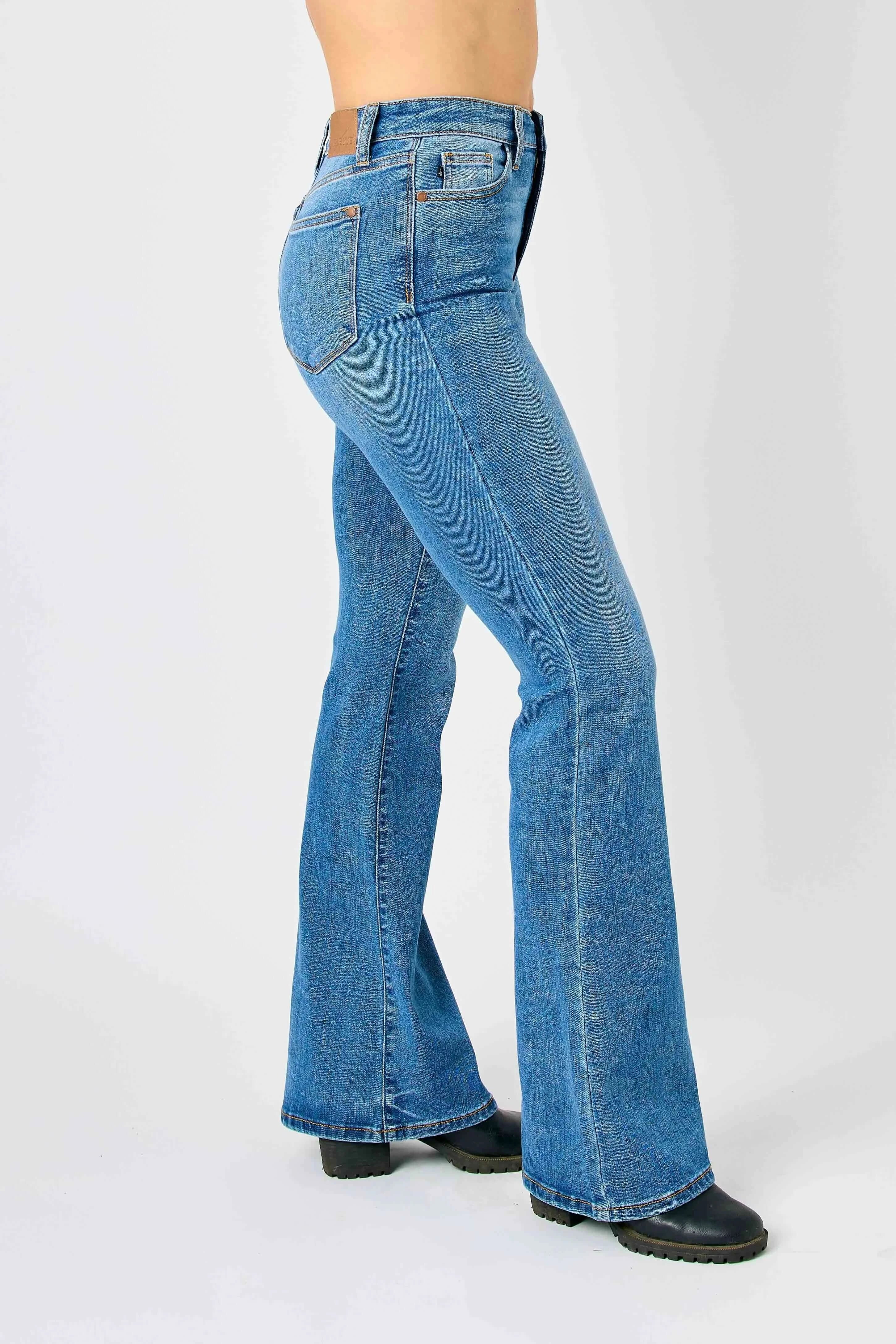 Judy Blue Full Size Hw Classic Flare Jeans Plus Size