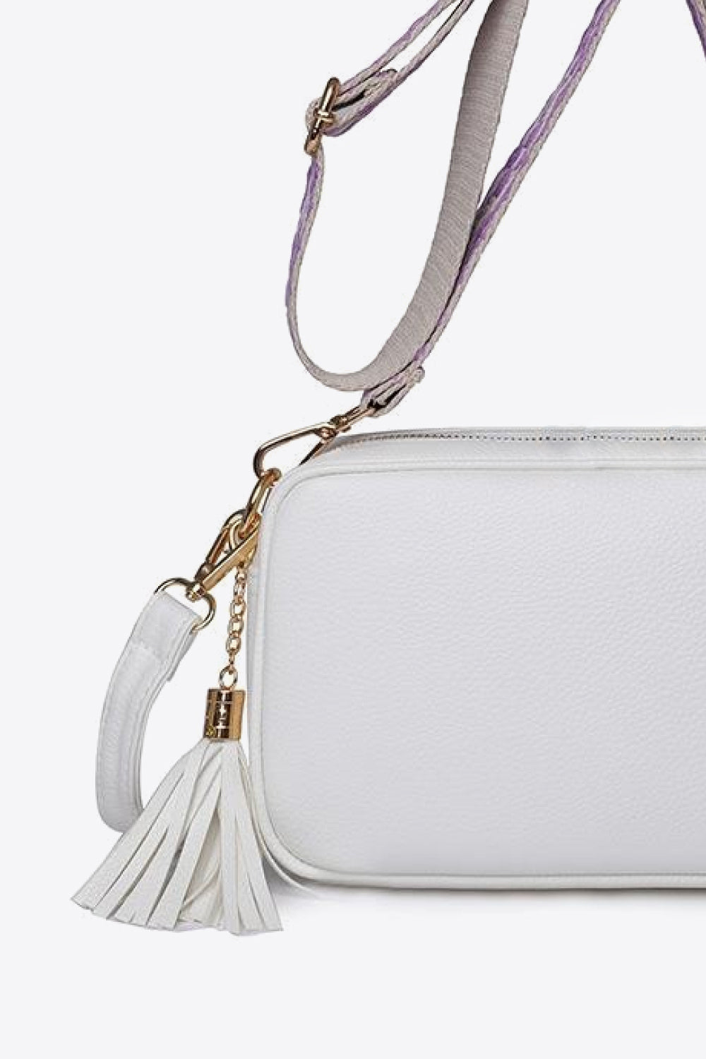 PU Leather Tassel Crossbody Bag - felvior