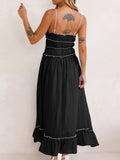 Devine Frill Ruffled Hem Midi Cami Dress - felvior