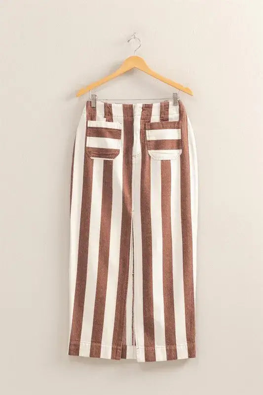 HYFVE Striped Pocket Detail Maxi Skirt Image principale du produit