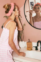 Lime 'N' Chili Gingham Ruffle Trim Cami and Shorts Pajama Set