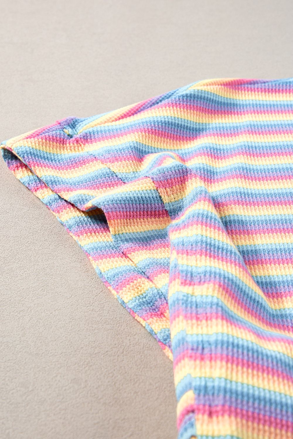 Striped Round Neck Short Sleeve Top and Pants Set