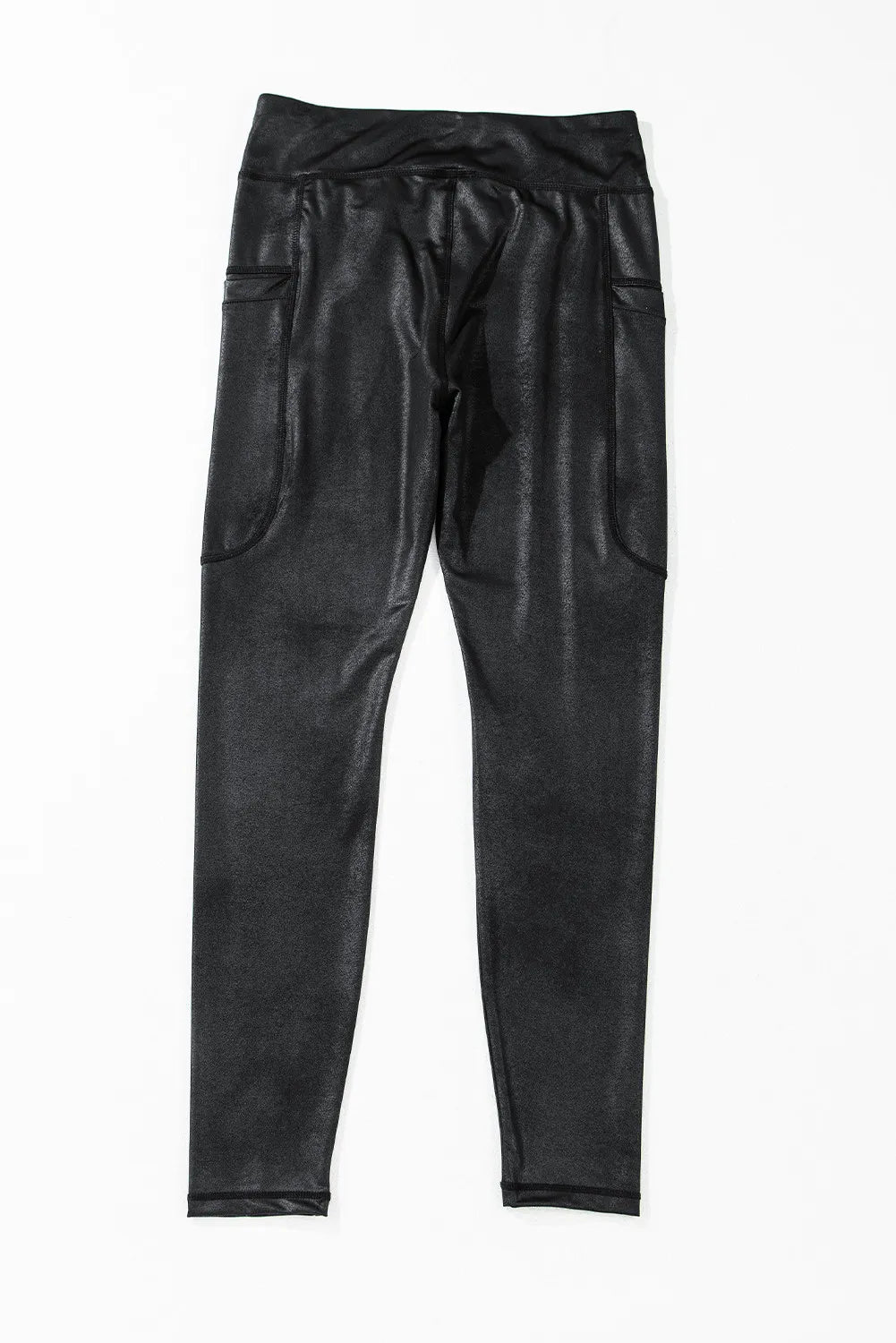 Pocketed V-Cut Waist Leggings - felvior