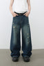Men's Distressed Wide Leg Jeans