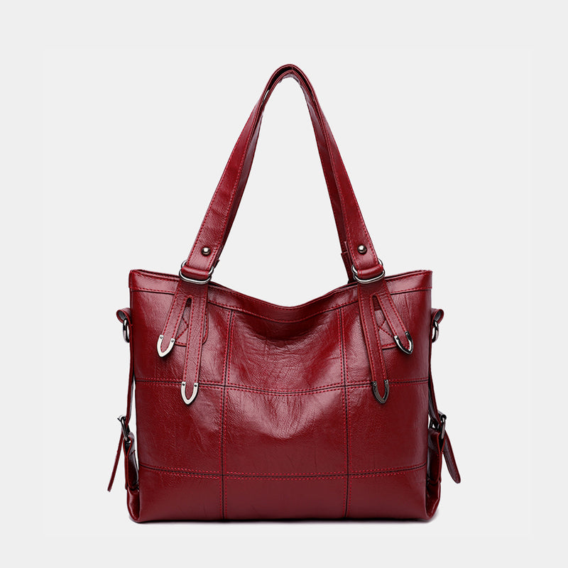PU Leather Medium Handbag - felvior