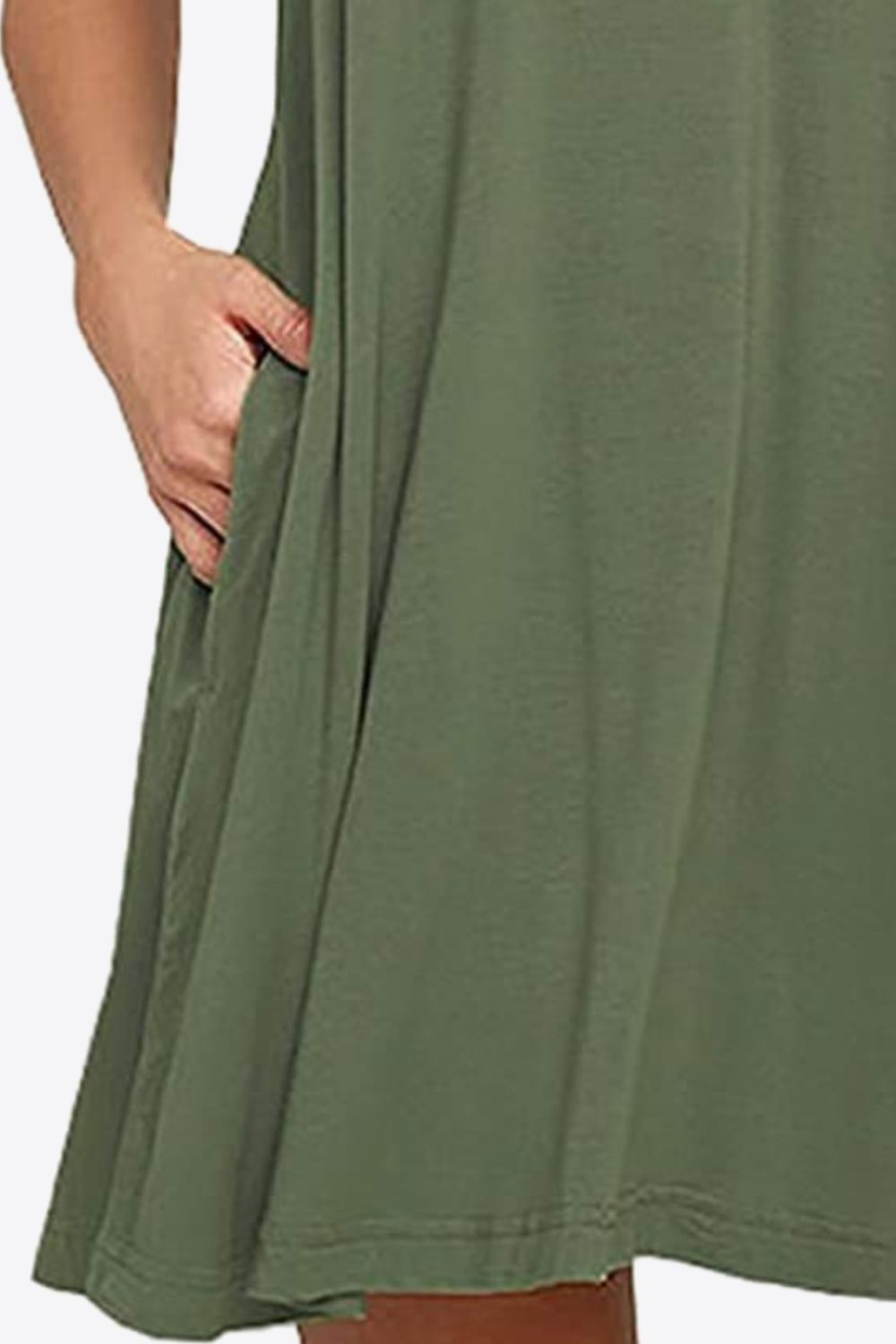 Full Size Round Neck Sleeveless Dress with Pockets - felvior