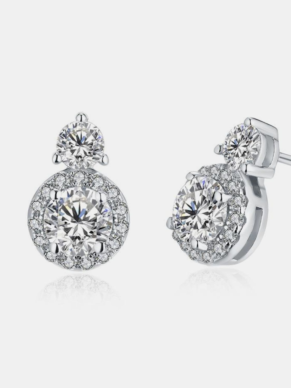 1 Carat Moissanite 925 Sterling Silver Earrings - felvior