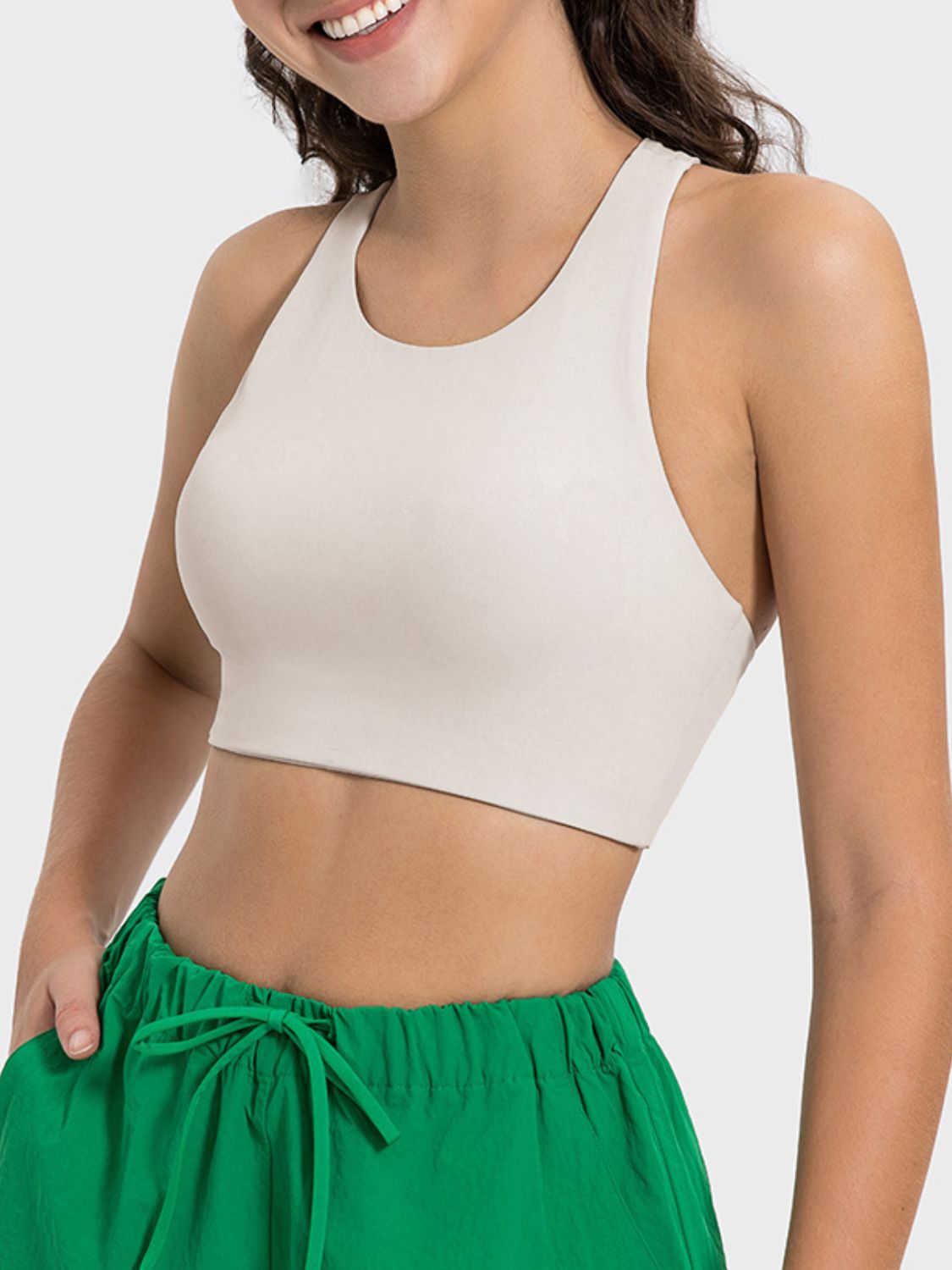 Millennia Cutout Round Neck Active Tank - felvior