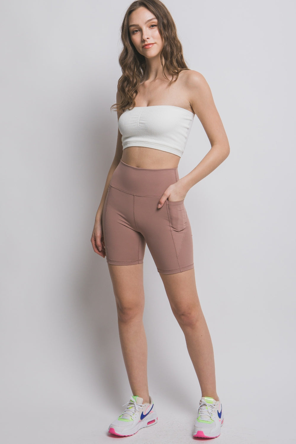 Love Tree High Waist Seam Detail Active Shorts Hauptbild