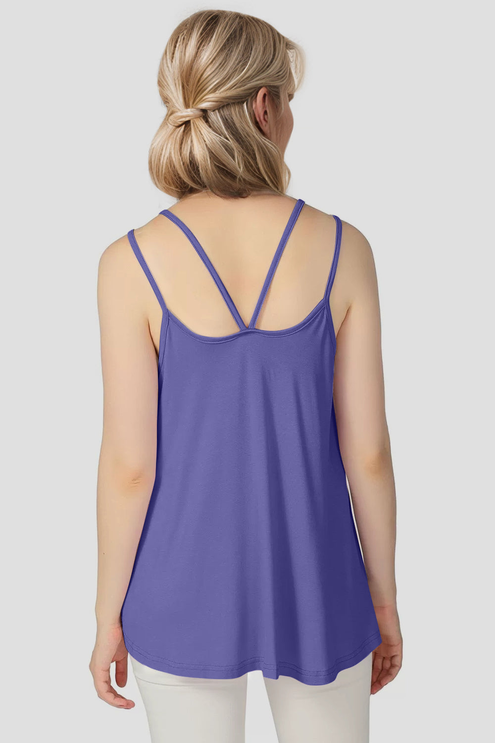 Basic Bae Bamboo Scoop Neck Double Spaghetti Straps Cami - felvior