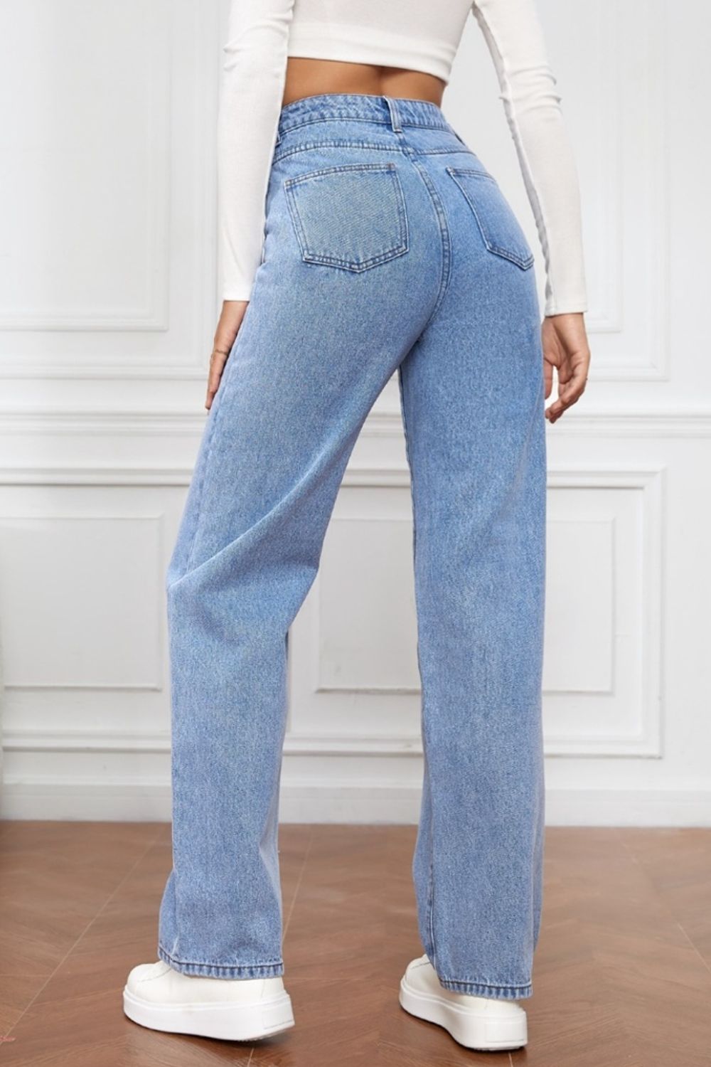 High Waist Straight Jeans - felvior
