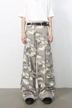Men's Camouflage Wide Leg Cargo Jeans