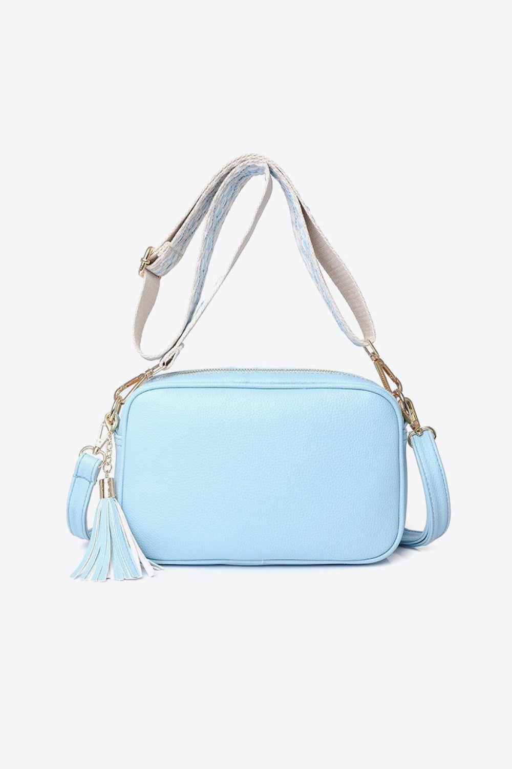 PU Leather Tassel Crossbody Bag - felvior