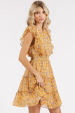 Mittoshop Ditsy Floral Print Ruffle Chiffon Mini Dress - felvior