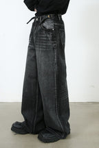 Men's Wide Leg Jeans with Pockets