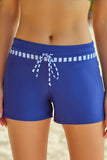 Full Size Run Contrast Drawstring Swim Bottoms - felvior