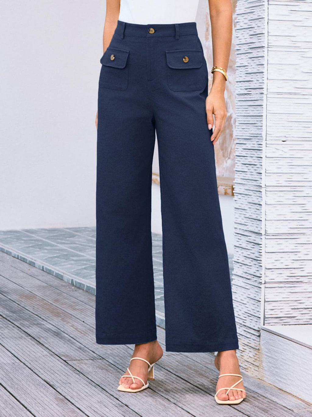 High Waist Wide Leg Pants
