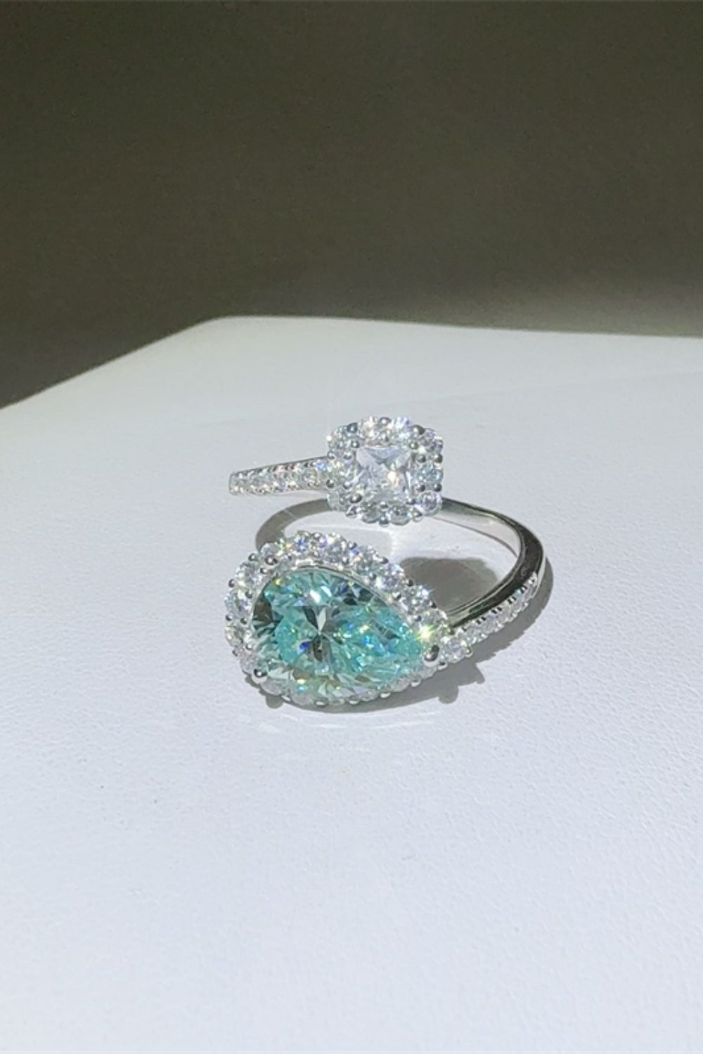 2 Carat Moissanite 925 Sterling Silver Bypass Ring - felvior
