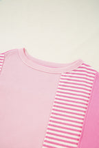Stripe Color Block Half Sleeve T Shirt