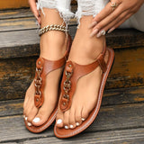 Toe Post Flats Sandals - felvior