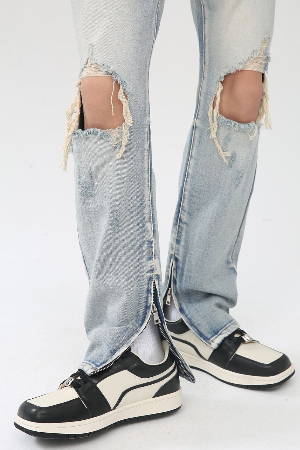 Men's Distressed Slit Jeans