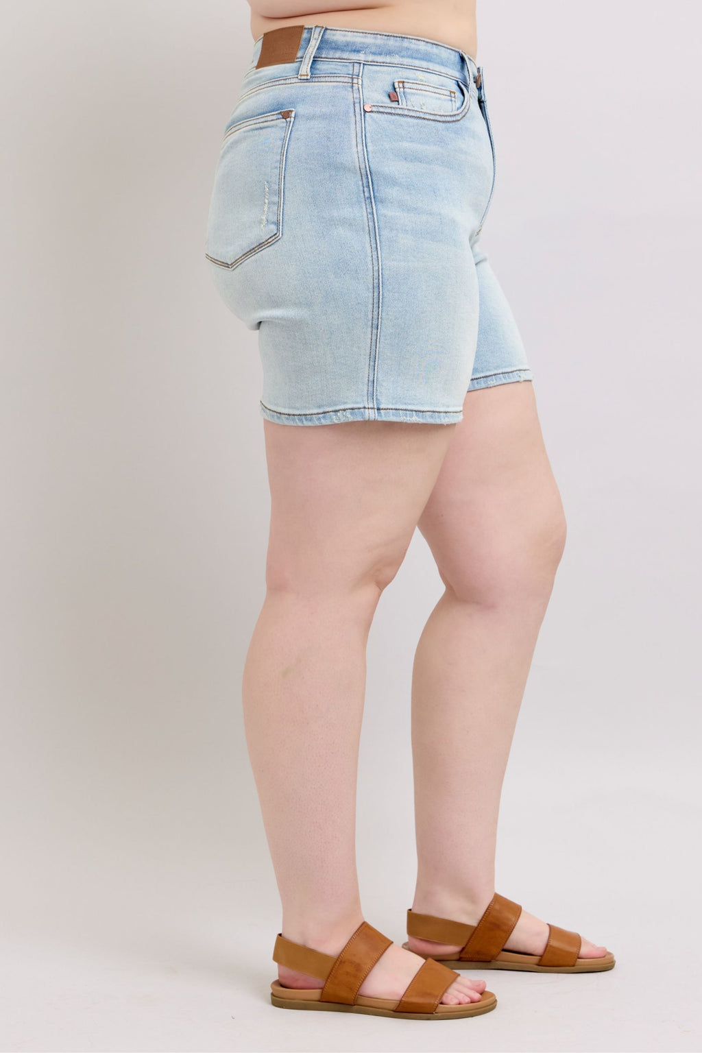 Judy Blue Plus Size Denim Shorts - 2 Button with Pockets