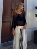 Round Neck Long Sleeve Cover-Up - felvior