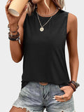 Florira Eyelet Round Neck Tank - felvior