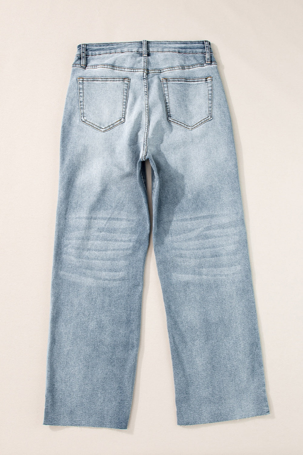 High Waist Straight Jeans with Pockets - felvior