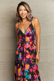 Perfee Cutout Spaghetti Strap Tiered Dress - felvior