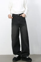 Men's Wide Leg Jeans with Pockets