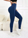 Ruched High Waist Active Leggings - felvior