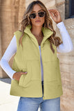 Zip Up Turtleneck Vest Coat - felvior
