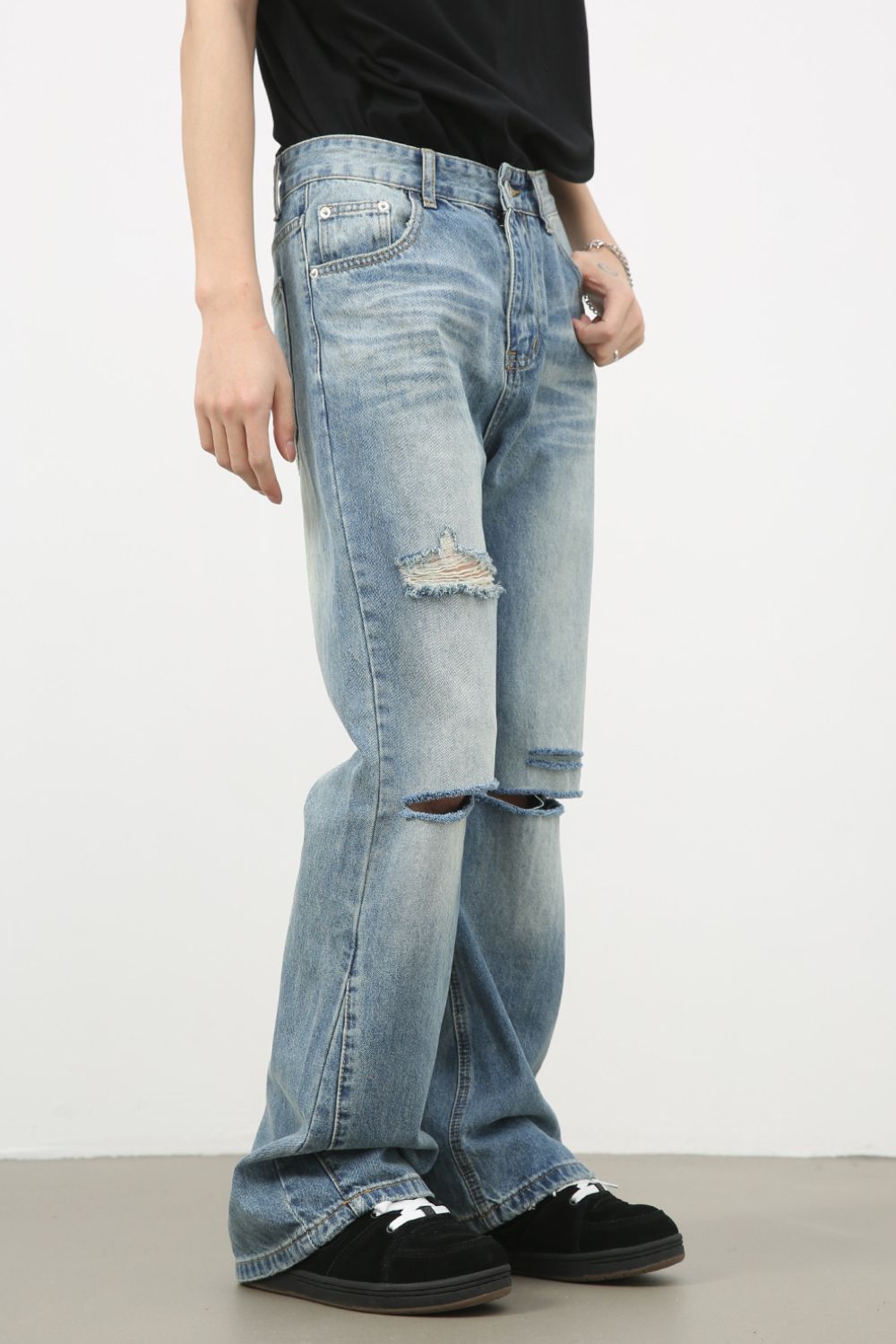 Men's Distressed Jeans - felvior