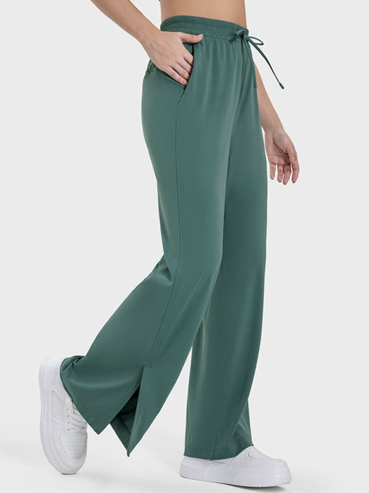Millennia Slit Wide Leg Active Pants - felvior