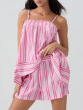 Smocked Square Neck Cami and Shorts Set - felvior