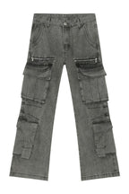 Men's Mid Rise Jeans with Cargo Pockets