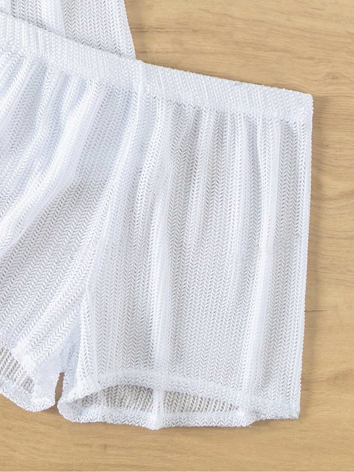 Open Front Half Sleeve Top and Shorts Cover Up Set - felvior