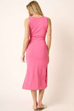 Mittoshop Side Slit Wide Strap Midi Tank Dress - felvior