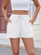 Florira Texture Drawstring Shorts