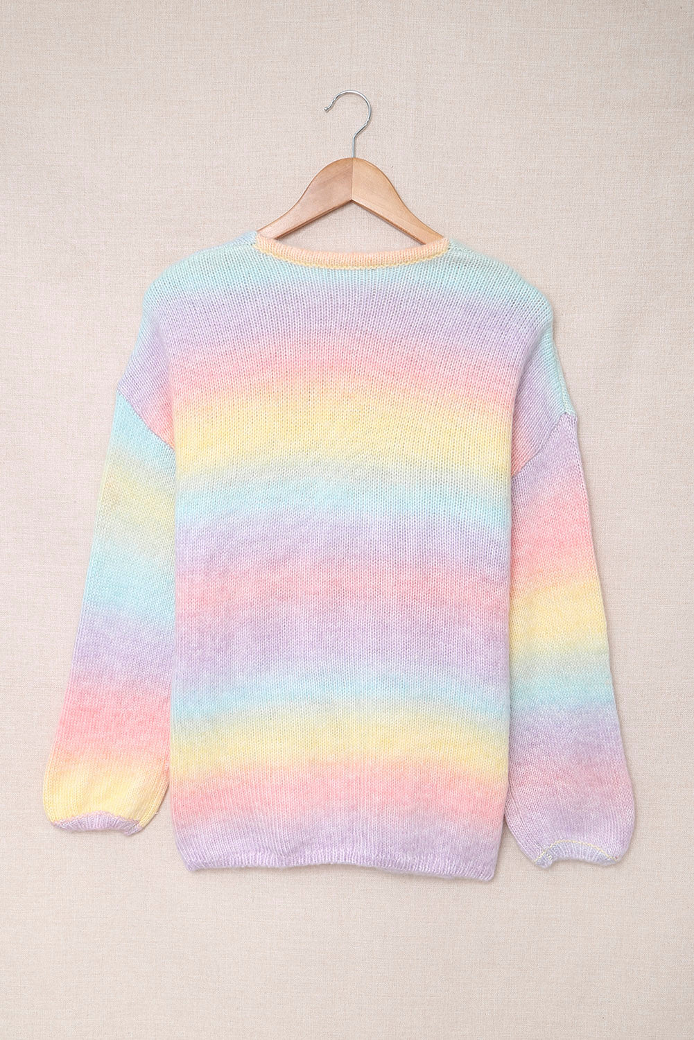 Gradient Open Front Drop Shoulder Cardigan - felvior