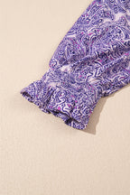 Printed Square Neck Half Sleeve Blouse