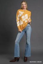 Umgee Floral Long Sleeve Sweater