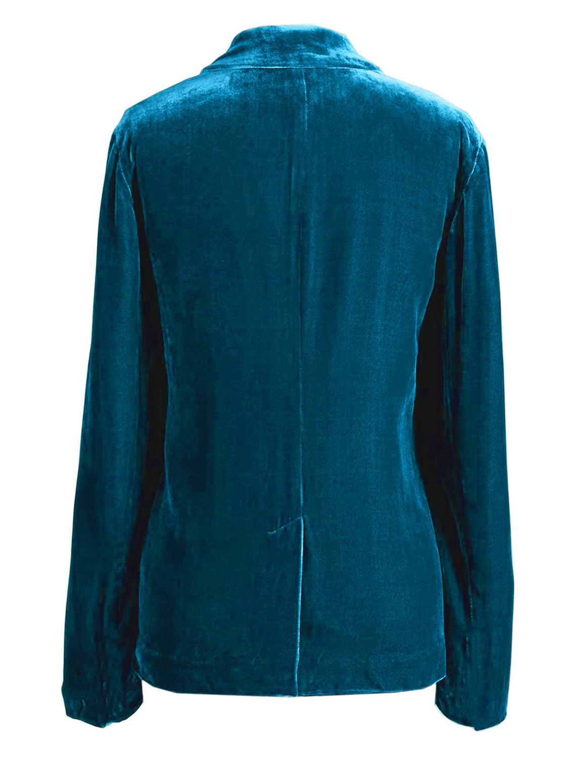Pocketed Button Up Lapel Collar Blazer - felvior