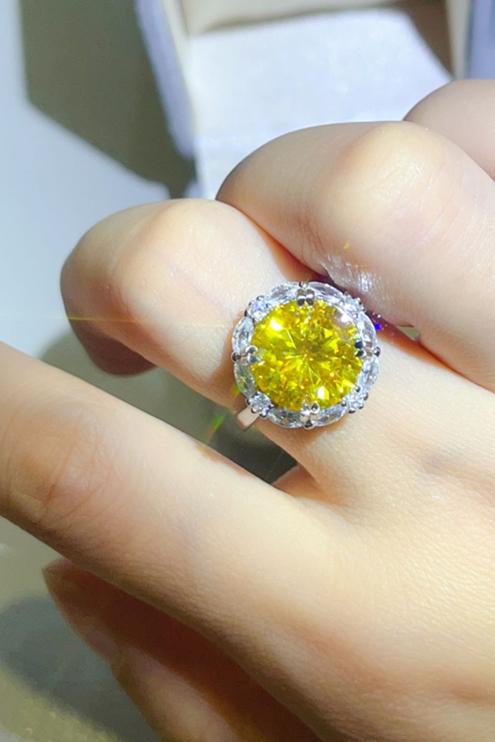 5 Carat Moissanite 925 Sterling Silver Ring - felvior