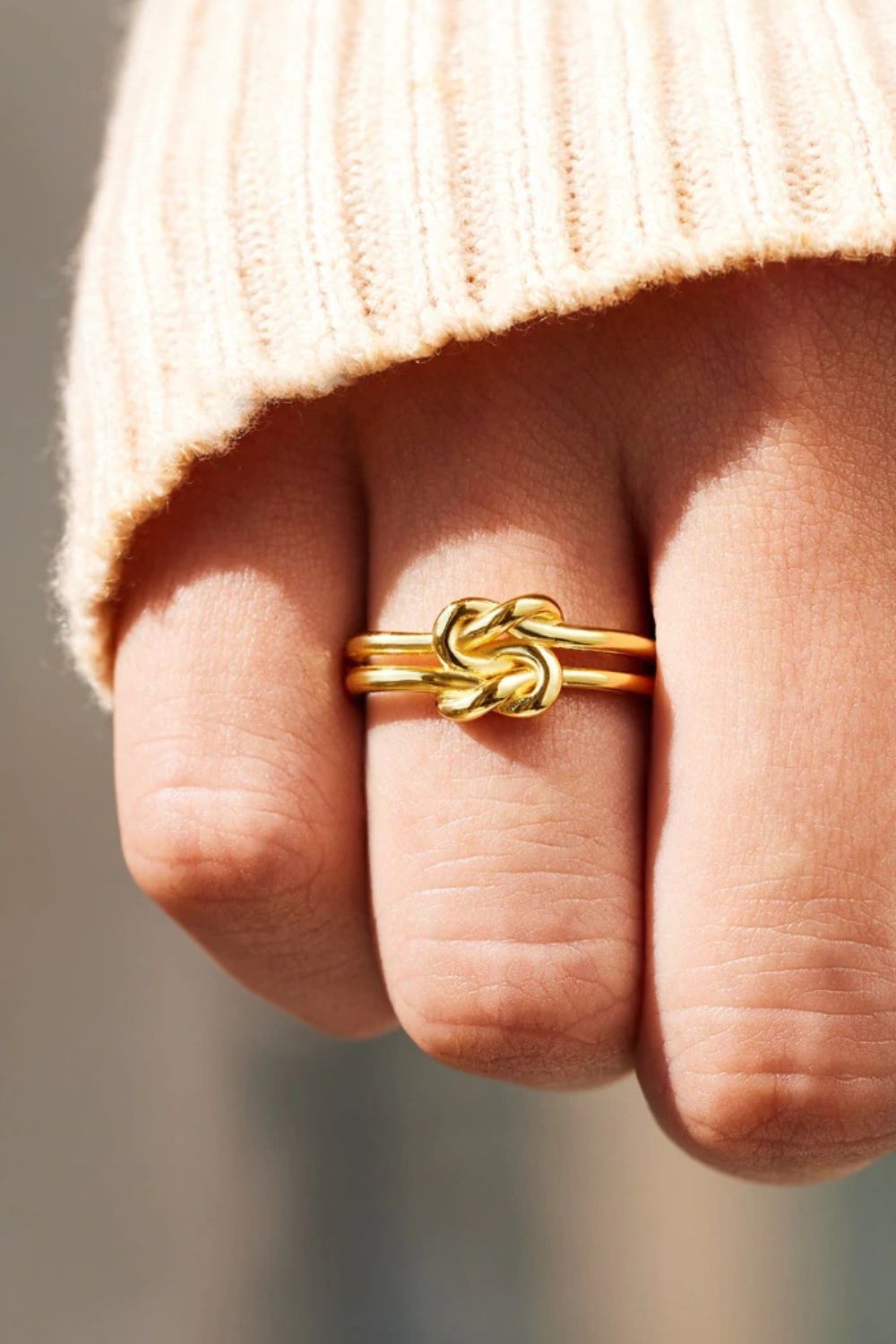 925 Sterling Silver Knotted Ring - felvior