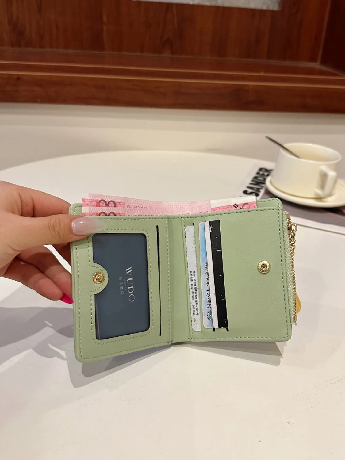 PU Leather Color Block Wallet Secondary image